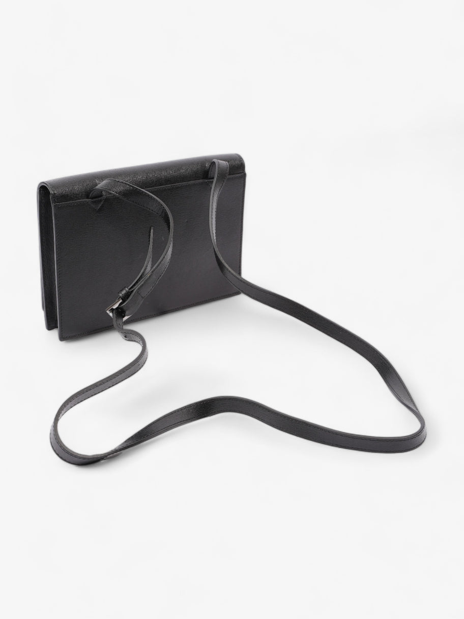 Flap Crossbody Black Leather Image 13