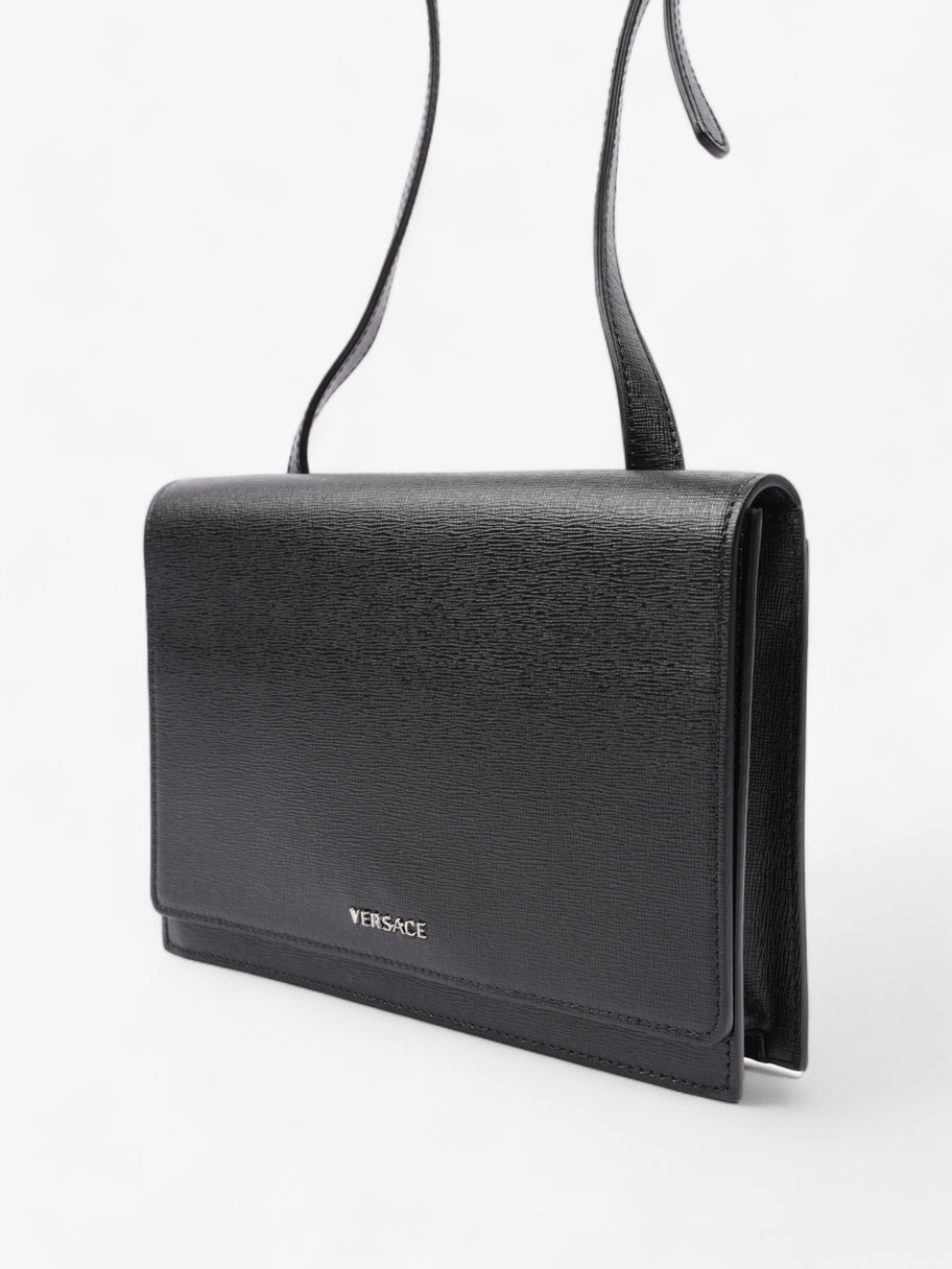 Flap Crossbody Black Leather Image 14