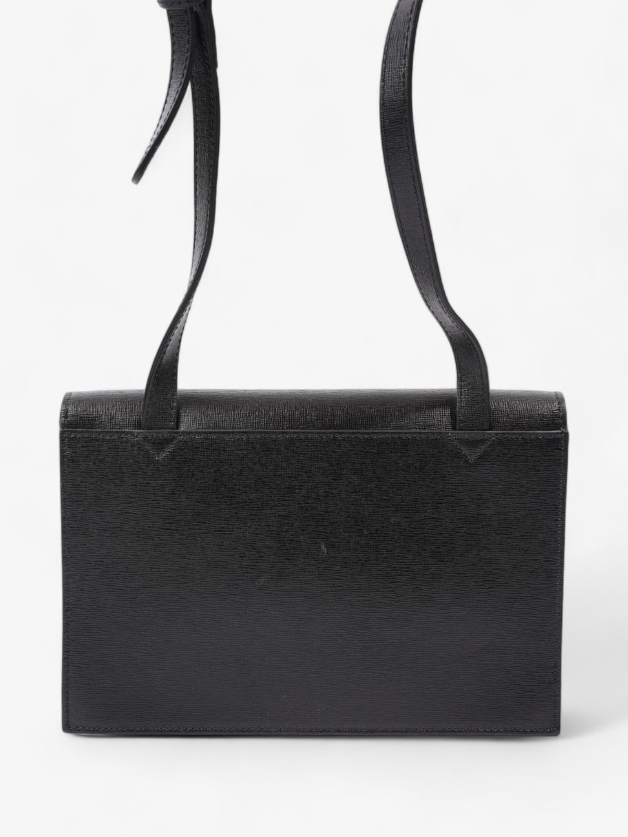 Flap Crossbody Black Leather Image 5