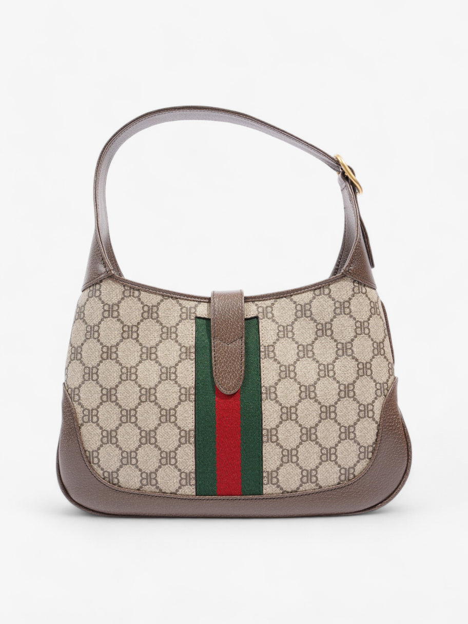 Gucci x Balenciaga Hacker Project Jackie 1961 Beige / Brown Coated Canvas Image 4