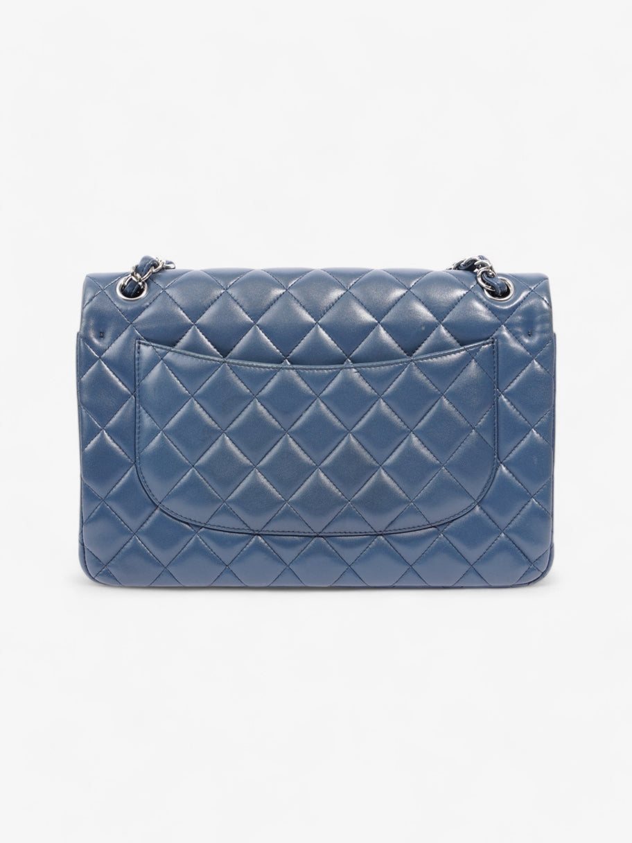 Chanel Classic Flap Blue Lambskin Leather Large Image 4