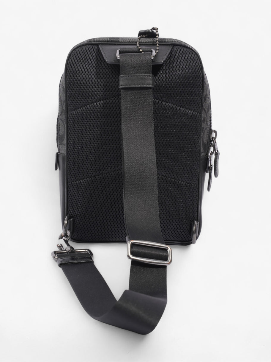 Coach Track Pack Black Coated Canvas Image 4