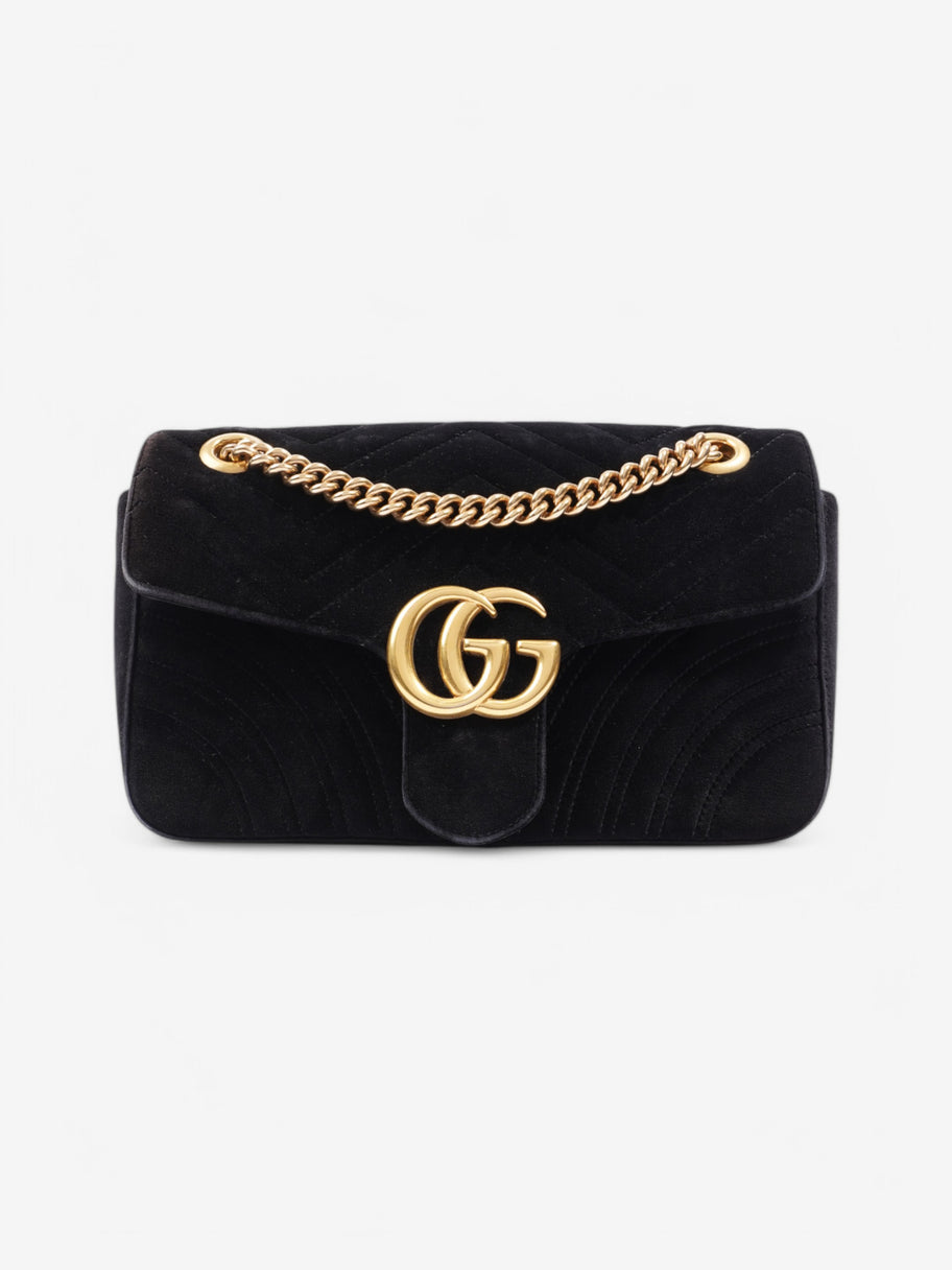 Gucci Marmont Flap Black Velvet Small Image 1