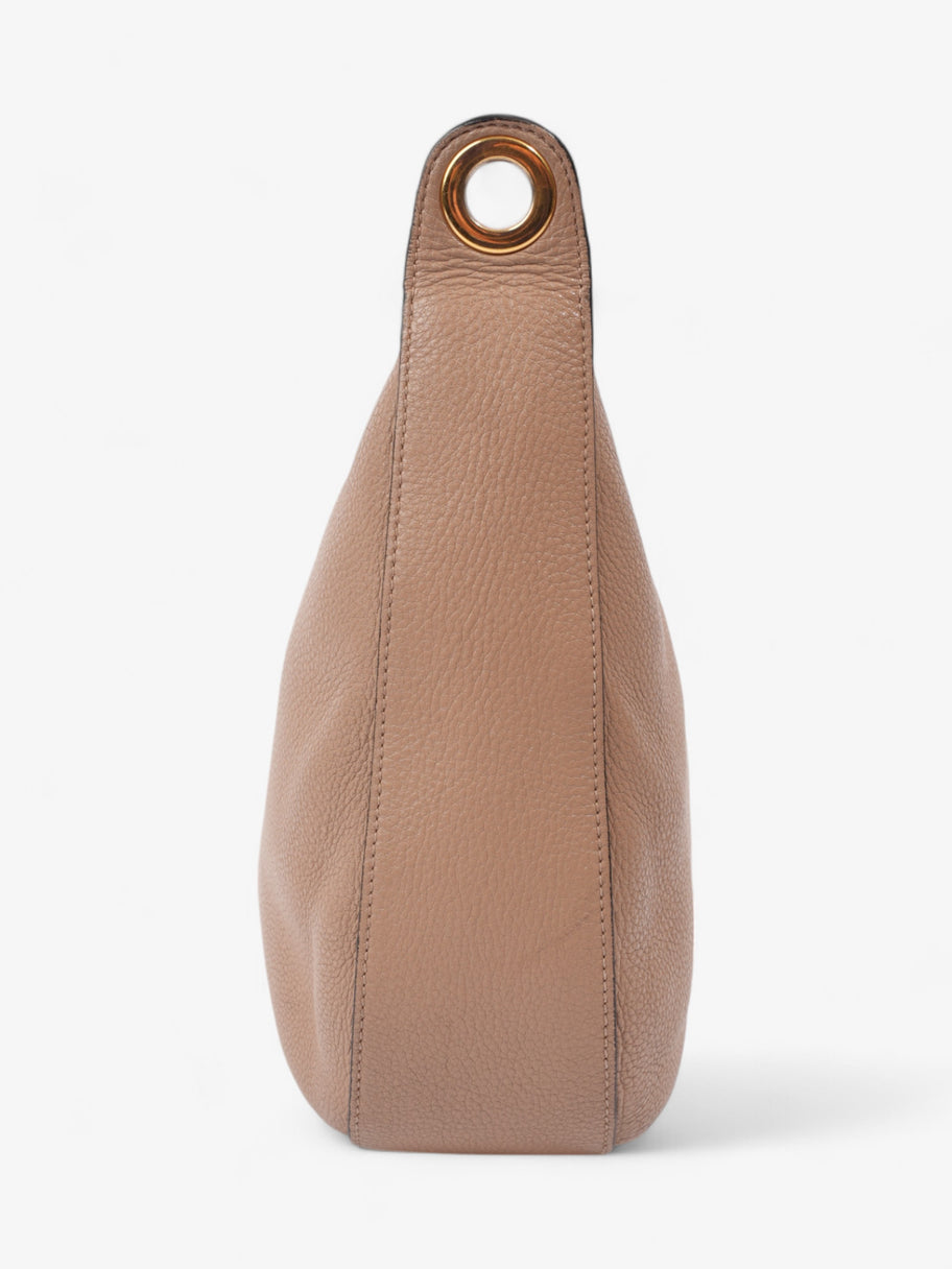 Prada Zipped Hobo Taupe Calfskin Leather Image 5