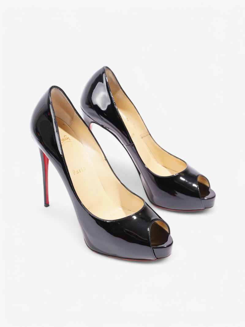  Christian Louboutin New Very Prive 120 Black Patent Leather EU 39.5 UK 6.5