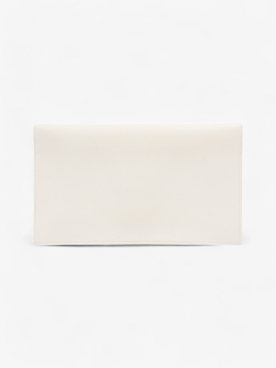 Saint Laurent Uptown Clutch Blanc Vintage Grained Leather Image 3