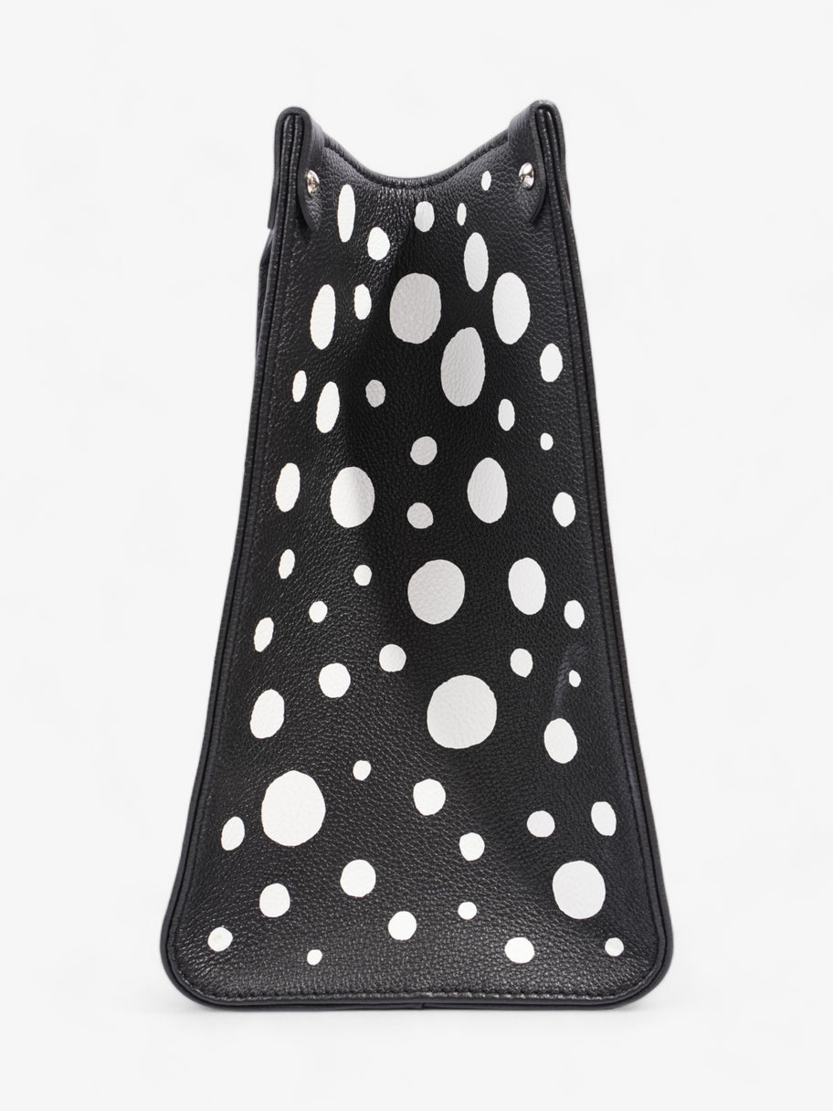 Louis Vuitton On The Go Yayoi Kusama Tote Black / White Empreinte Leather MM Image 6