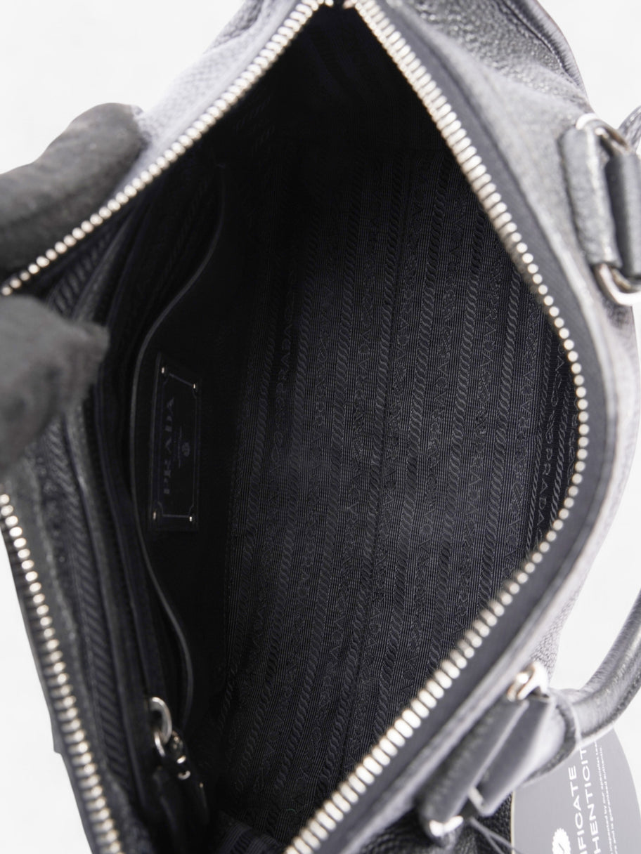 Prada Tote Black Leather Image 8