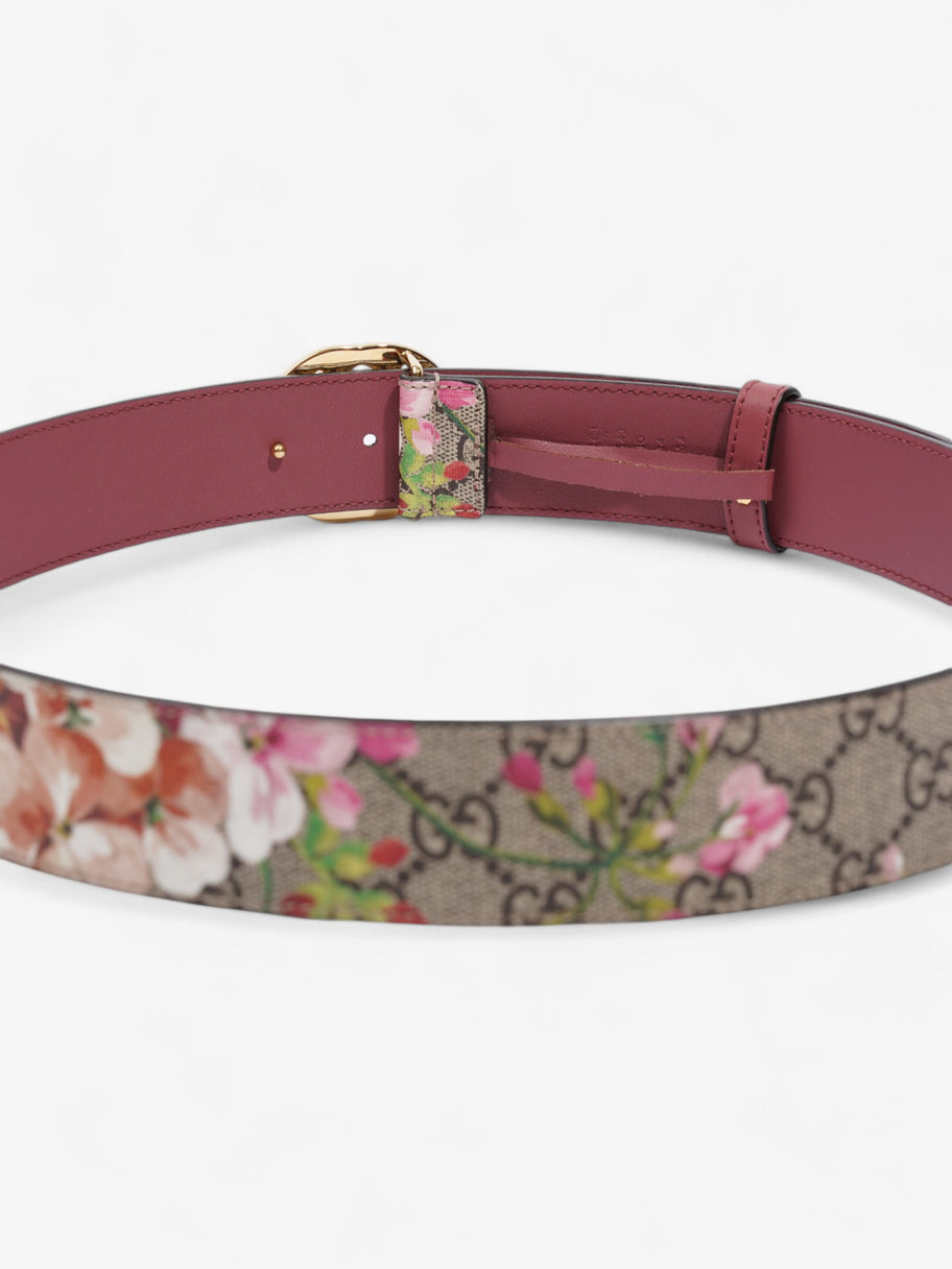 Gucci Interlocking G Belt GG Bloom / Gold Coated Canvas 85cm / 34