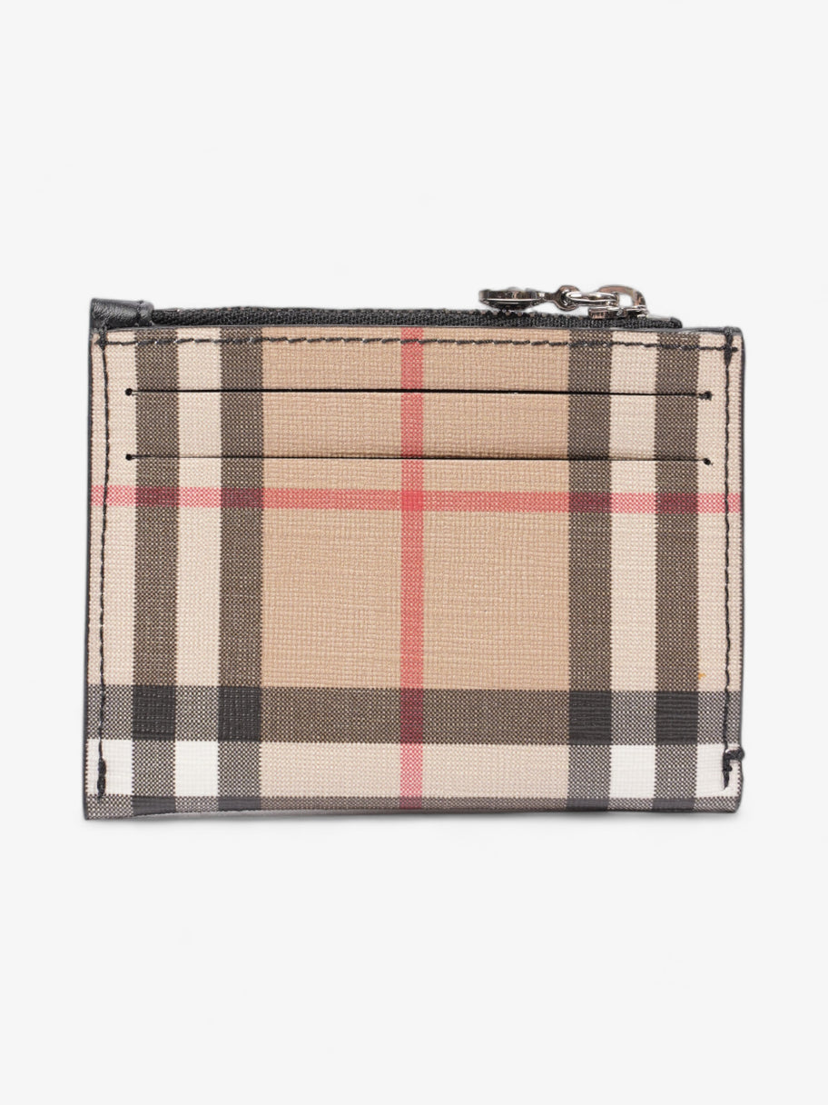 Zipped Card Holder Vintage Check Coated Canvas Image 3