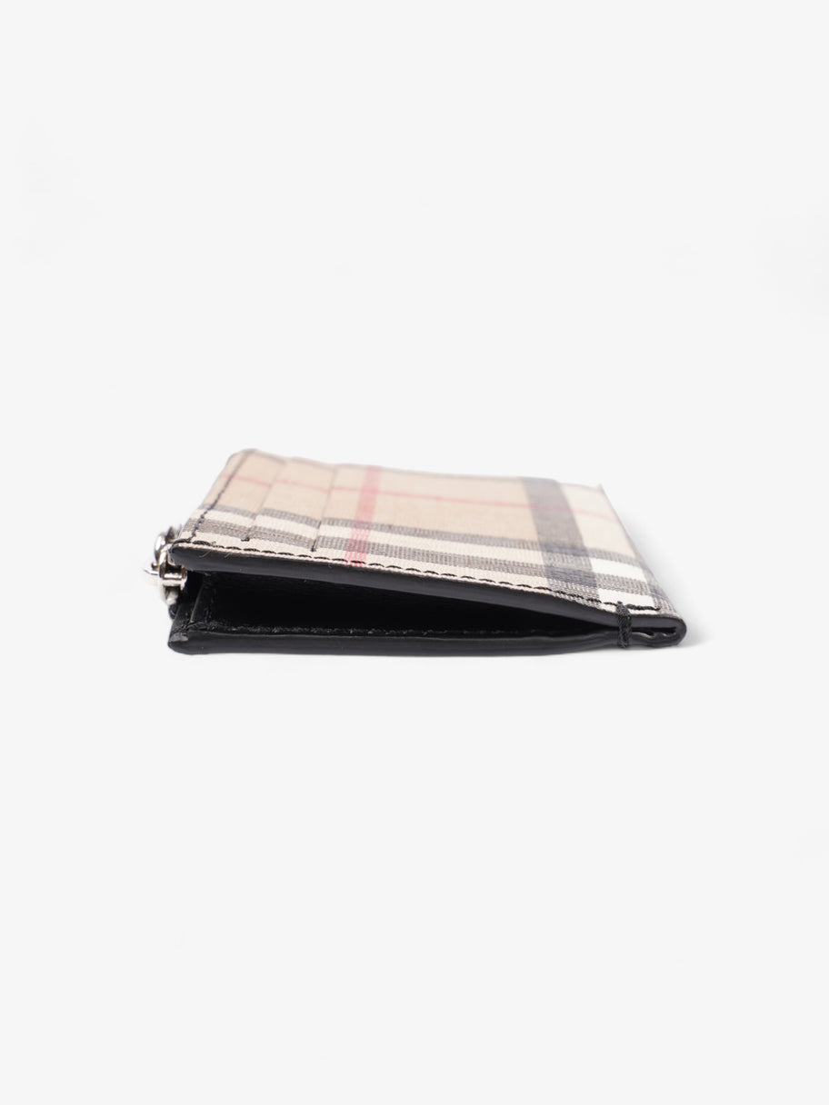 Zipped Card Holder Vintage Check Coated Canvas Image 4