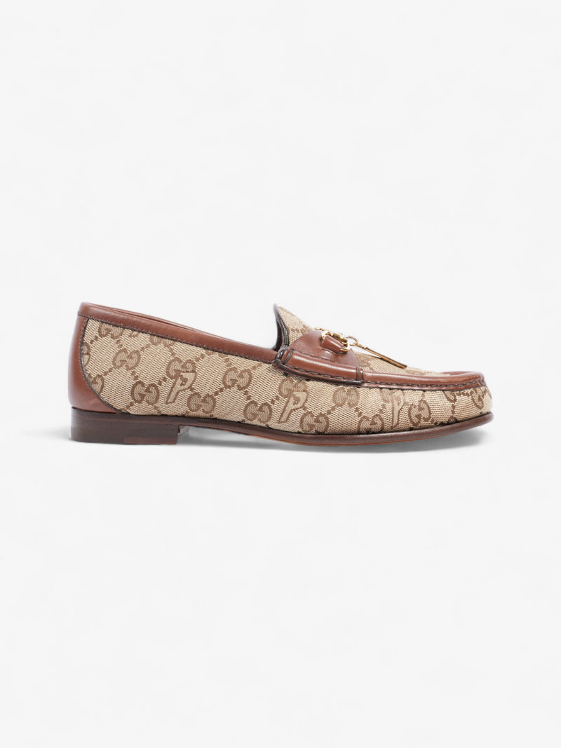  Gucci x Palace Horsebit P Charm Loafer GG Supreme / Brown Canvas EU 35.5 UK 2.5