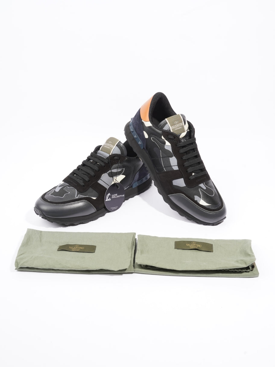 Valentino Rockrunner Black / Navy Blue / Orange Leather EU 44 UK 10 Image 10