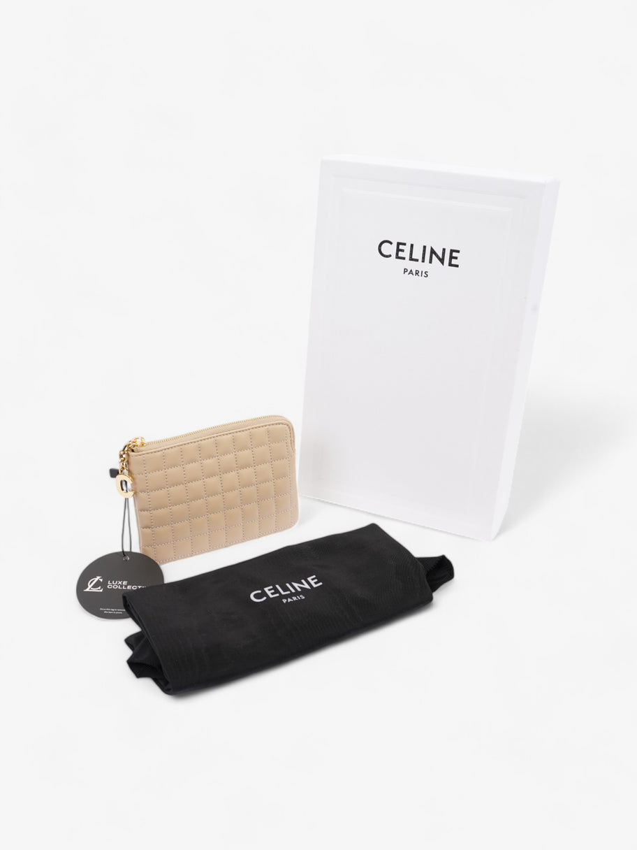 Celine Coin Purse Beige Leather Image 5