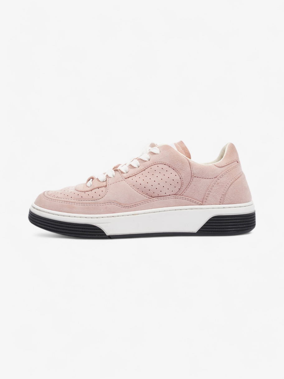 Chanel Interlocking CC Sneakers Pink Suede EU 37 UK 4 Image 3