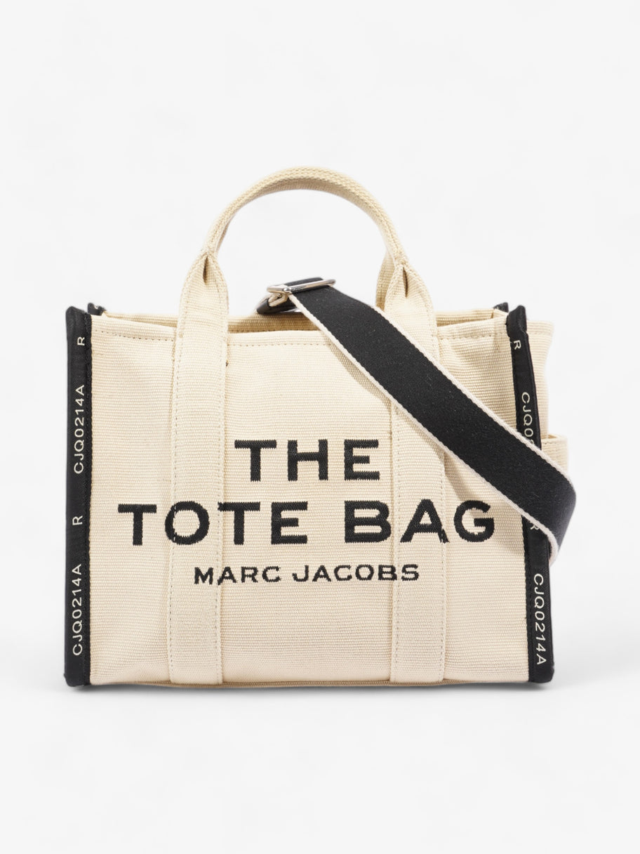 Marc Jacobs The Tote Bag Beige / Black Canvas Medium Image 1