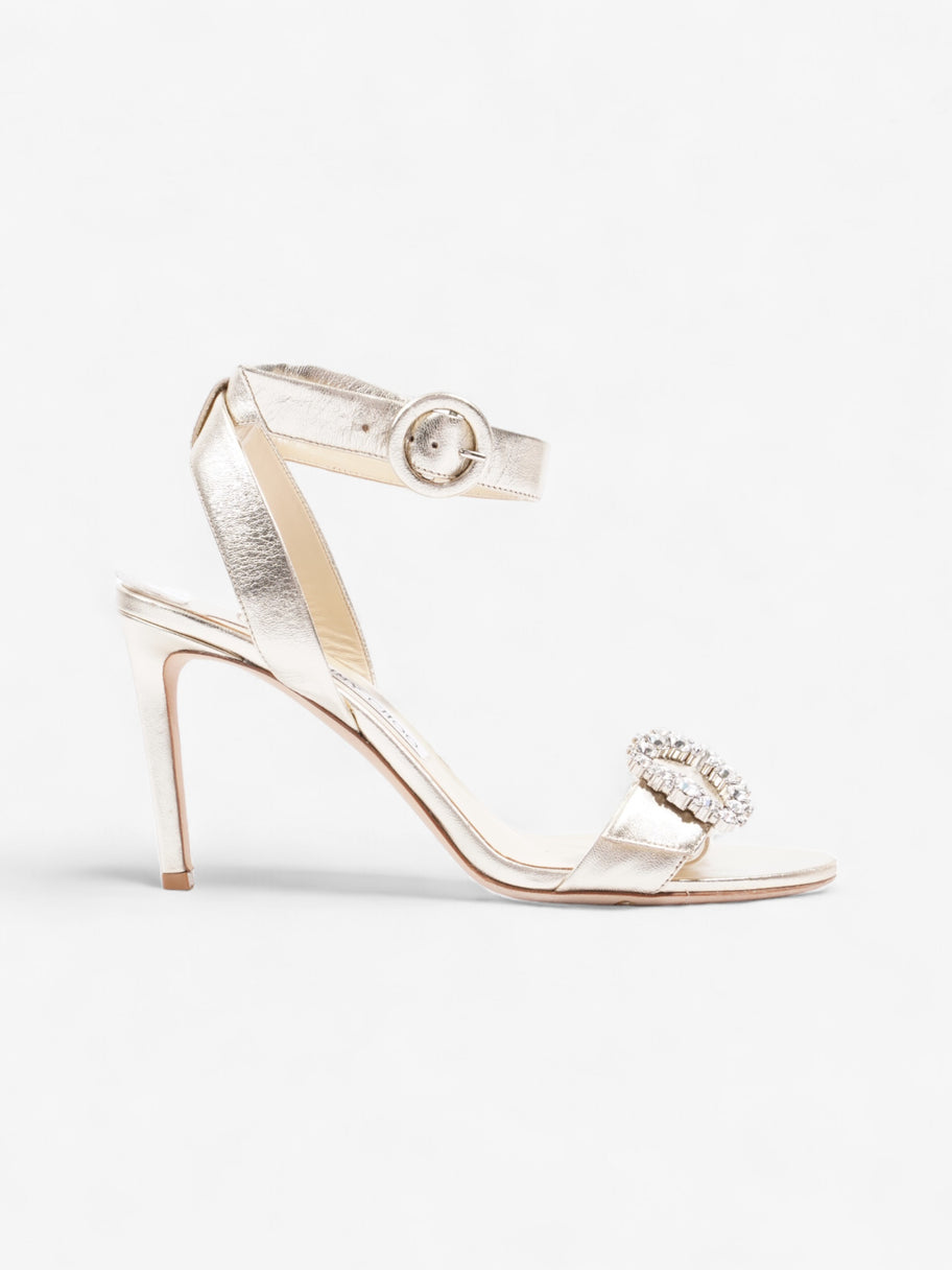 Jimmy Choo Cheri Omna Sandals 85 Gold Leather EU 40 UK 7 Image 1