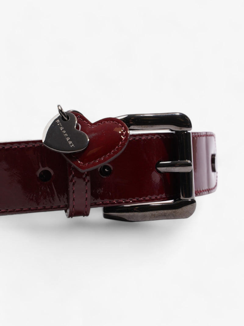  Burberry Heart Tag Belt Nova Check / Red Patent Leather 90cm / 36