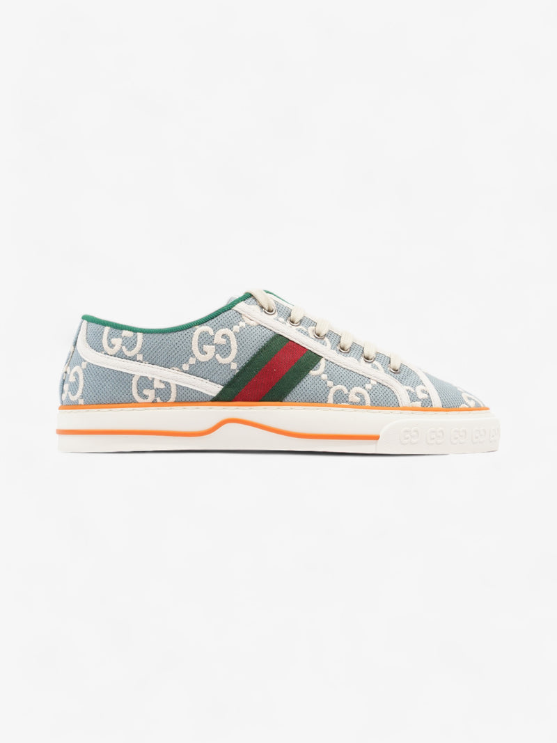  Gucci Tennis 1977 Light Blue / Orange Canvas EU 41 UK 8