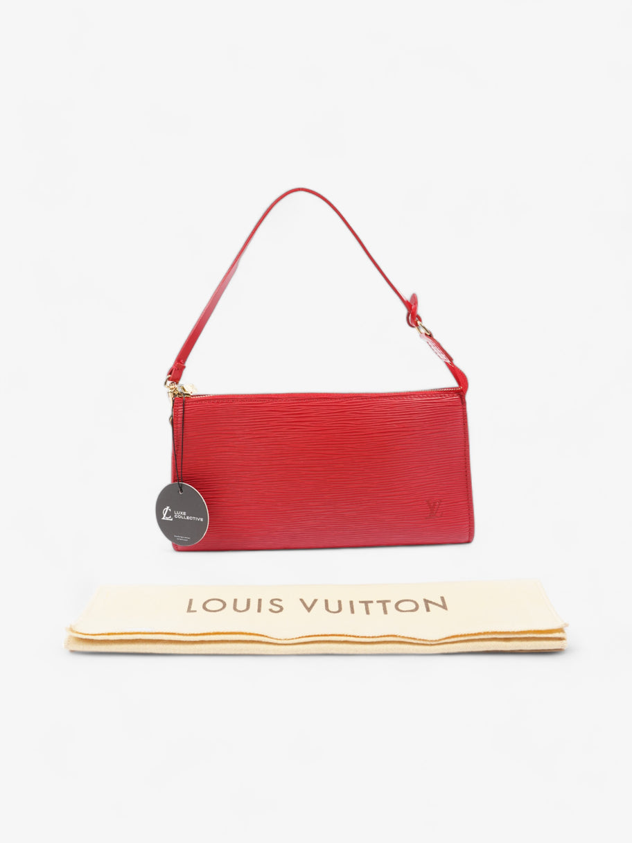 Louis Vuitton Pochette Accessoires Red Epi Leather Image 8