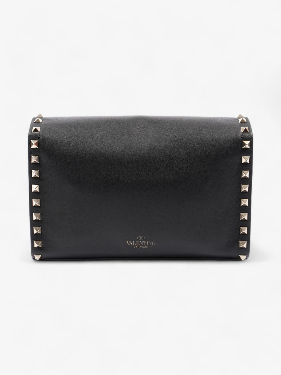 Valentino Rockstud Flap Black Leather Image 4