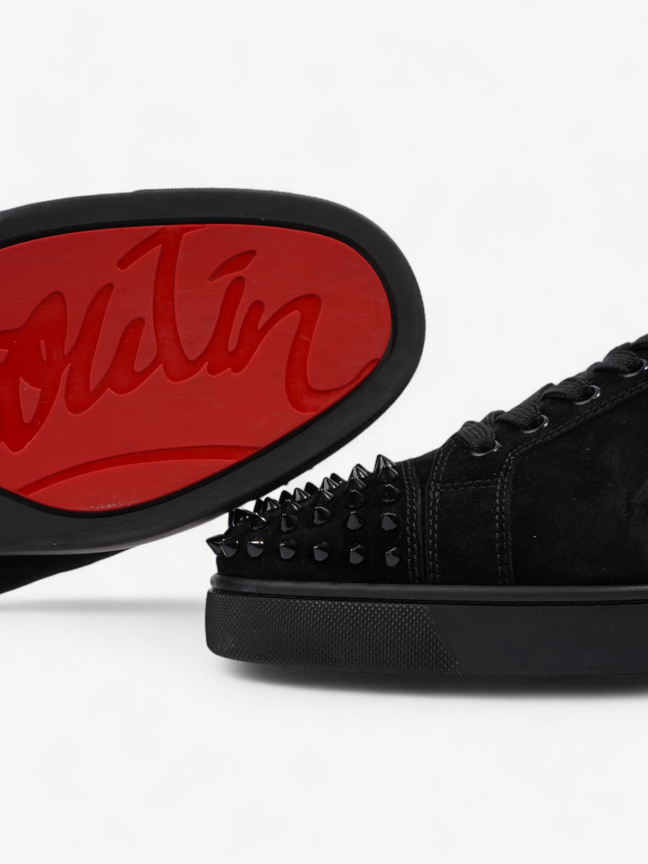 Christian Louboutin Louis Junior Spikes Sneakers Black Suede EU 43 UK 9 Image 9