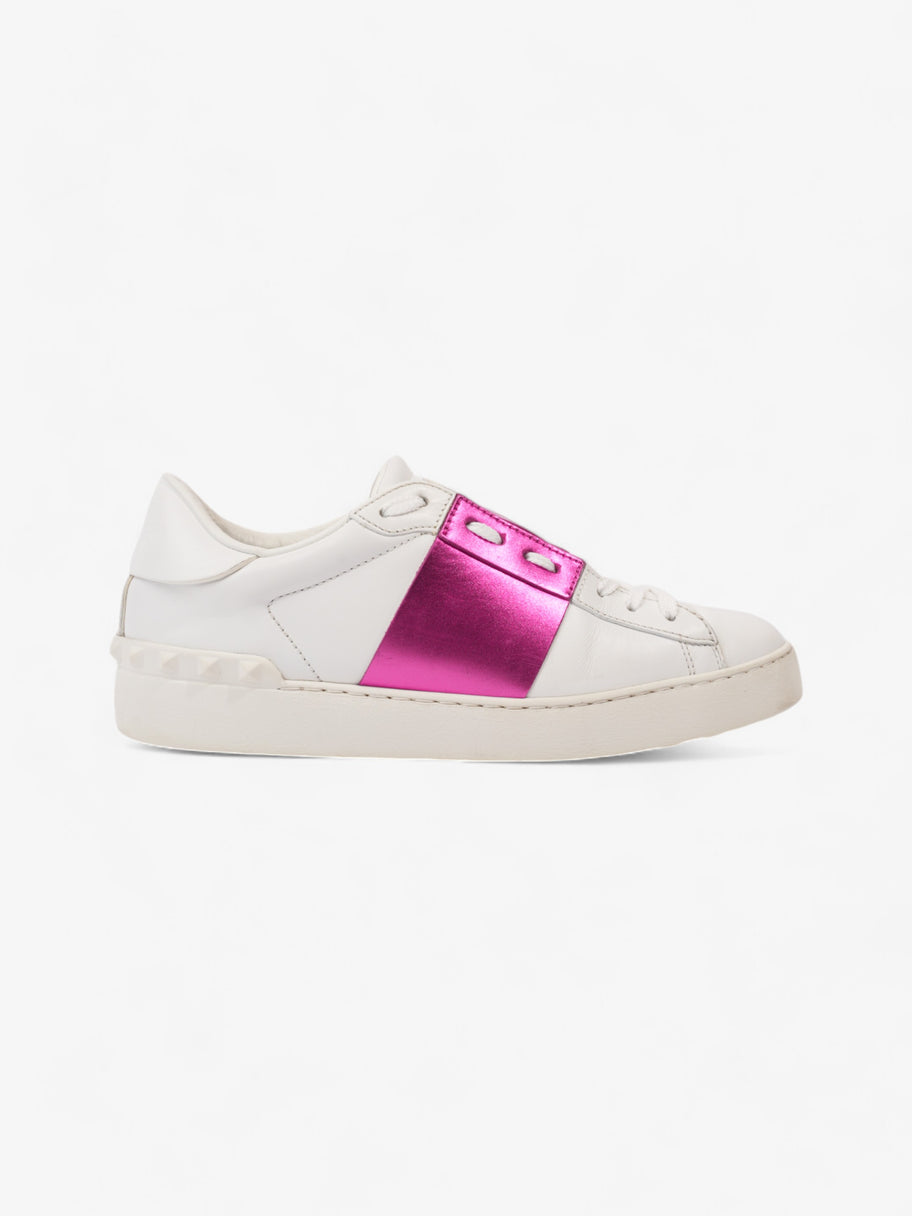 Valentino Open Sneakers White / Metallic Pink Leather EU 38 UK 5 Image 1