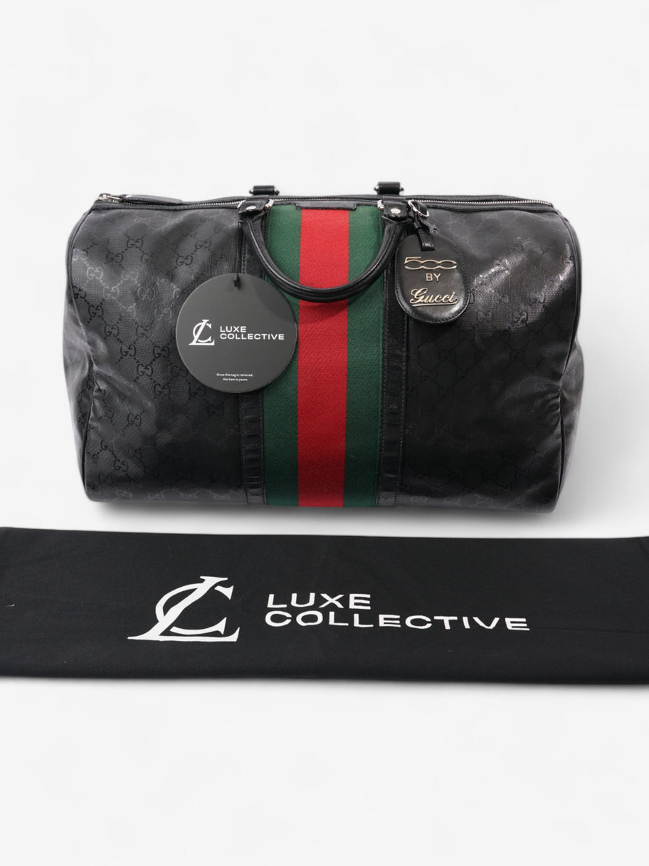 Gucci Fiat 500 Duffle Web Bag Black / Green / Red Canvas Image 11