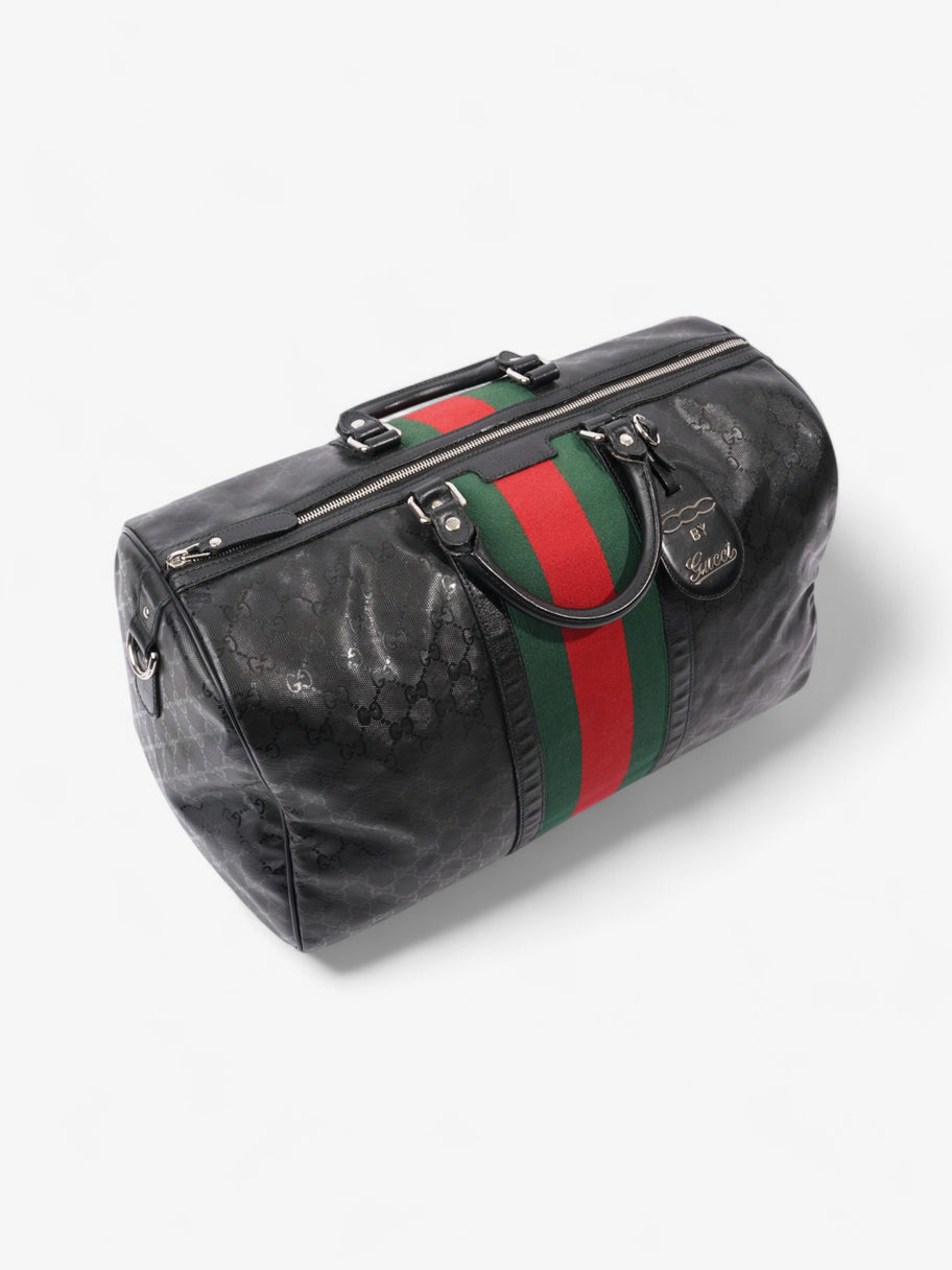 Gucci Fiat 500 Duffle Web Bag Black / Green / Red Canvas Image 7