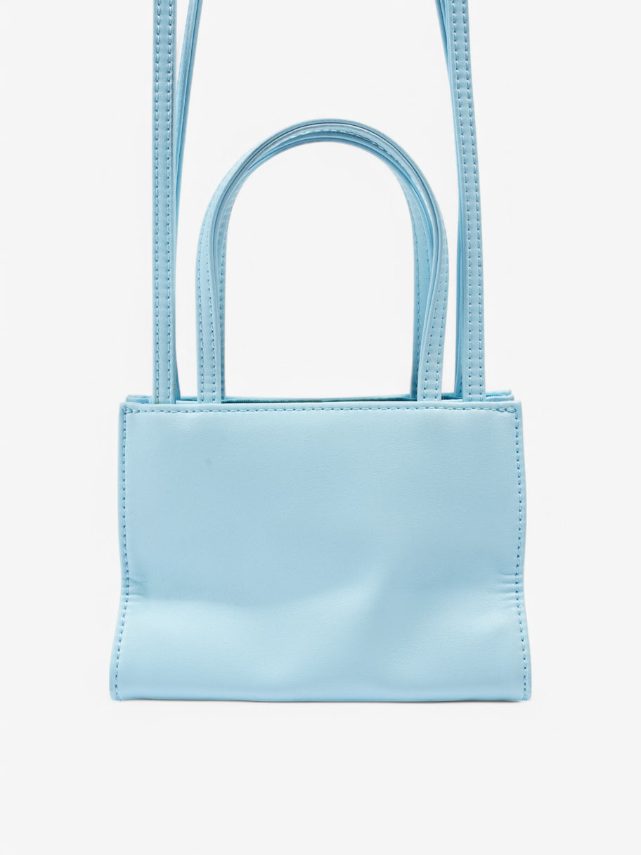 Telfar Shopping Bag Pool Blue Leather Small Image 4