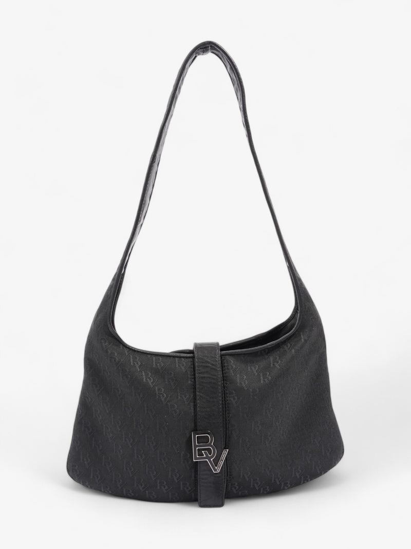  Bottega Veneta Montaigne Shoulder Bag Black Canvas