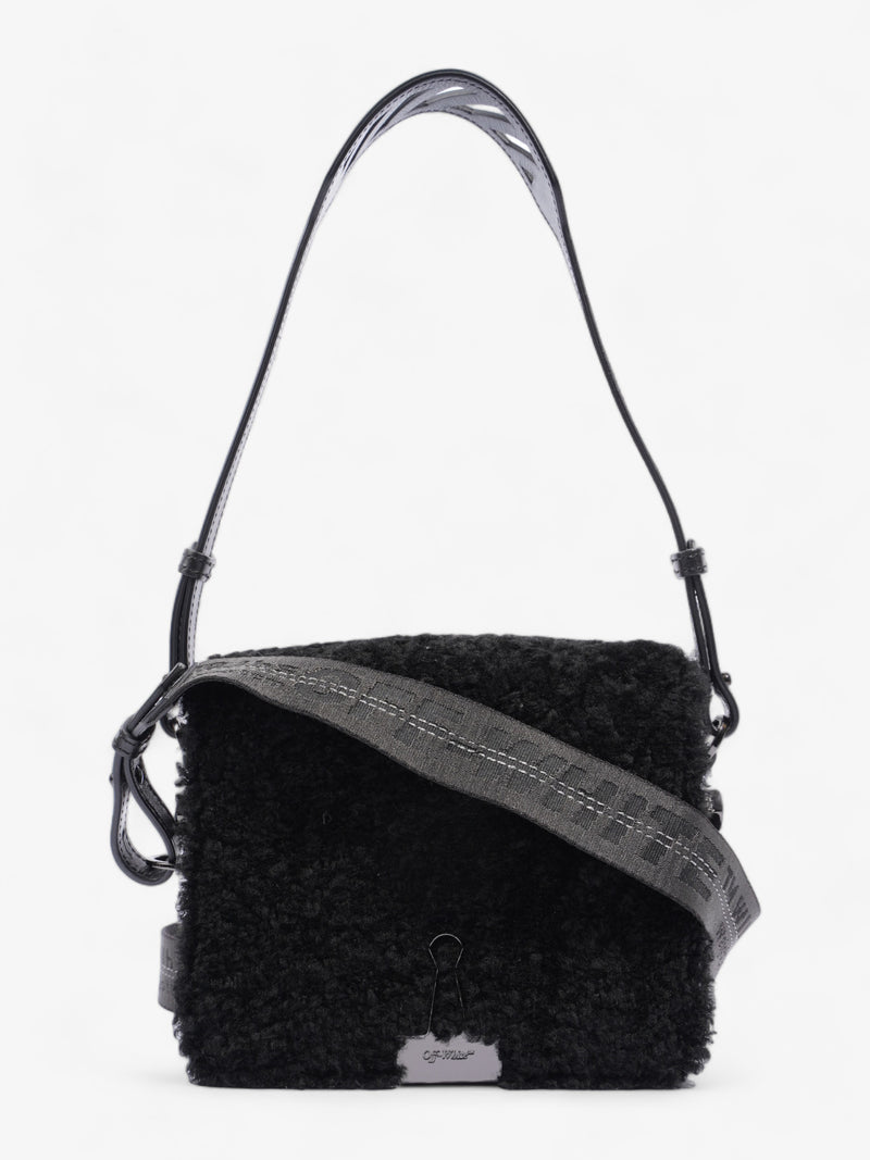  Montone Flap Bag Black Shearling