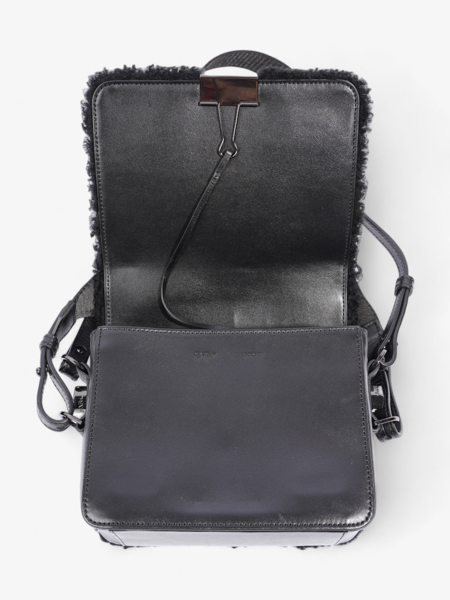 Montone Flap Bag Black Shearling Image 7