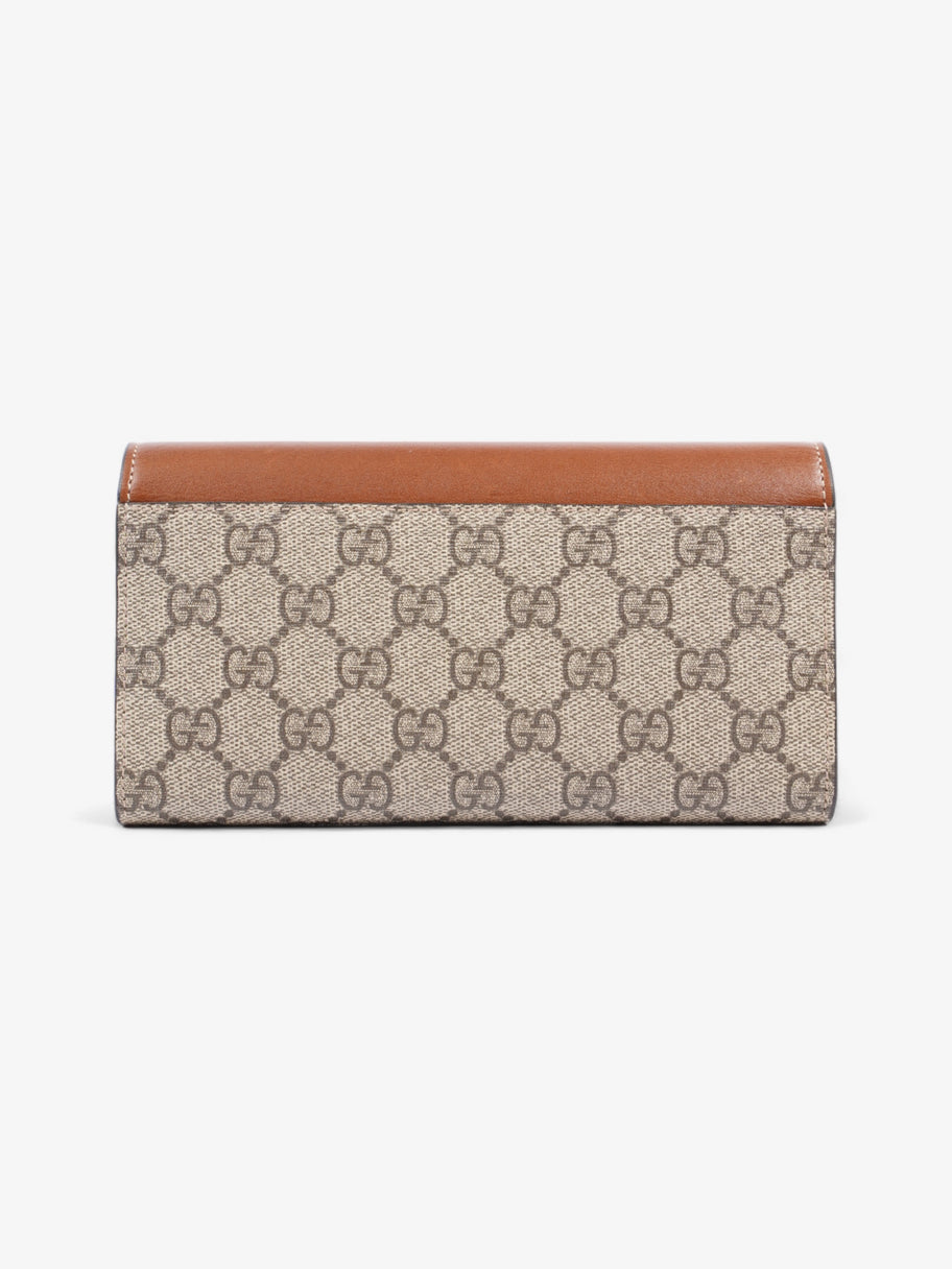 Gucci Continental Wallet Brown / GG Supreme Calfskin Leather Image 2