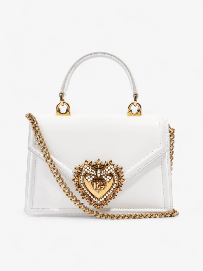  Dolce and Gabbana Dolce and Gabbana White Calfskin Leather Small