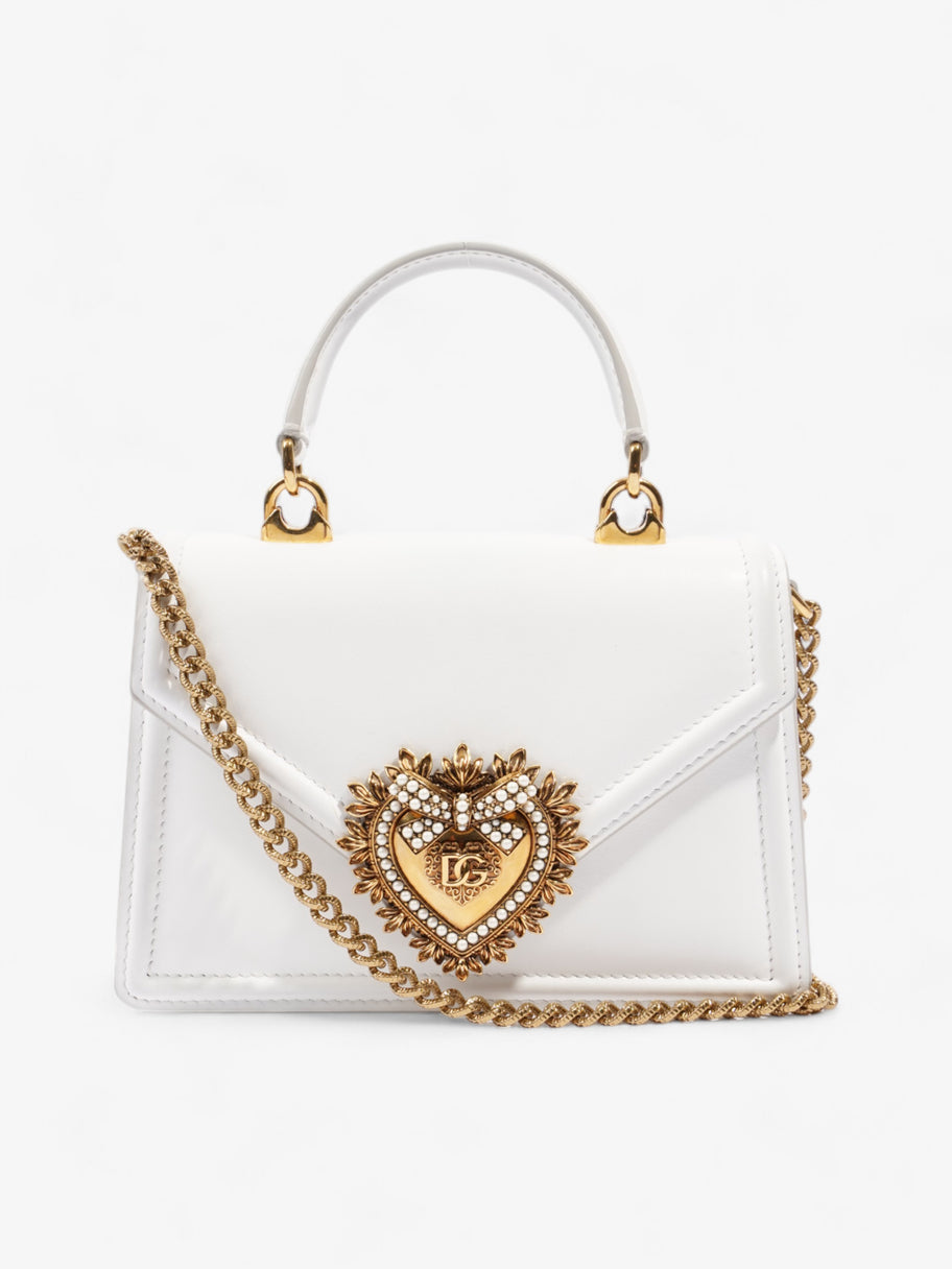 Dolce and Gabbana Dolce and Gabbana White Calfskin Leather Small Image 1