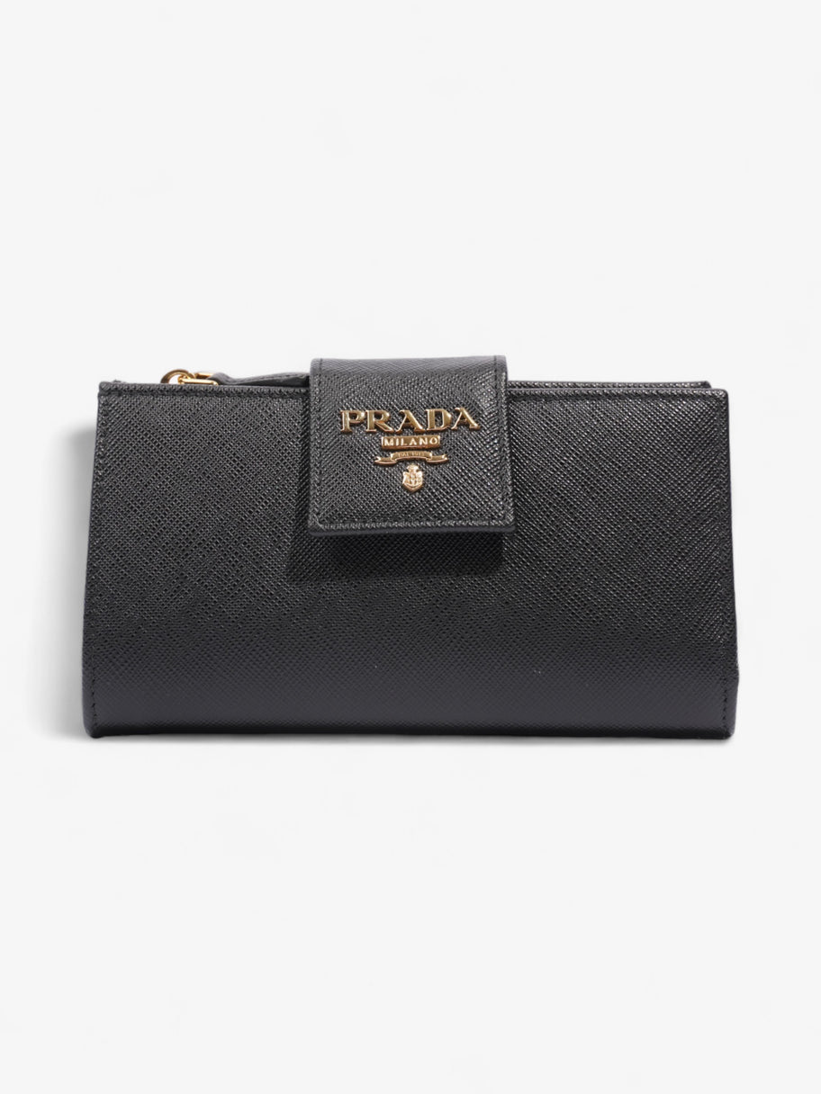 Prada Fold Up Wallet Black Saffiano Leather Image 1