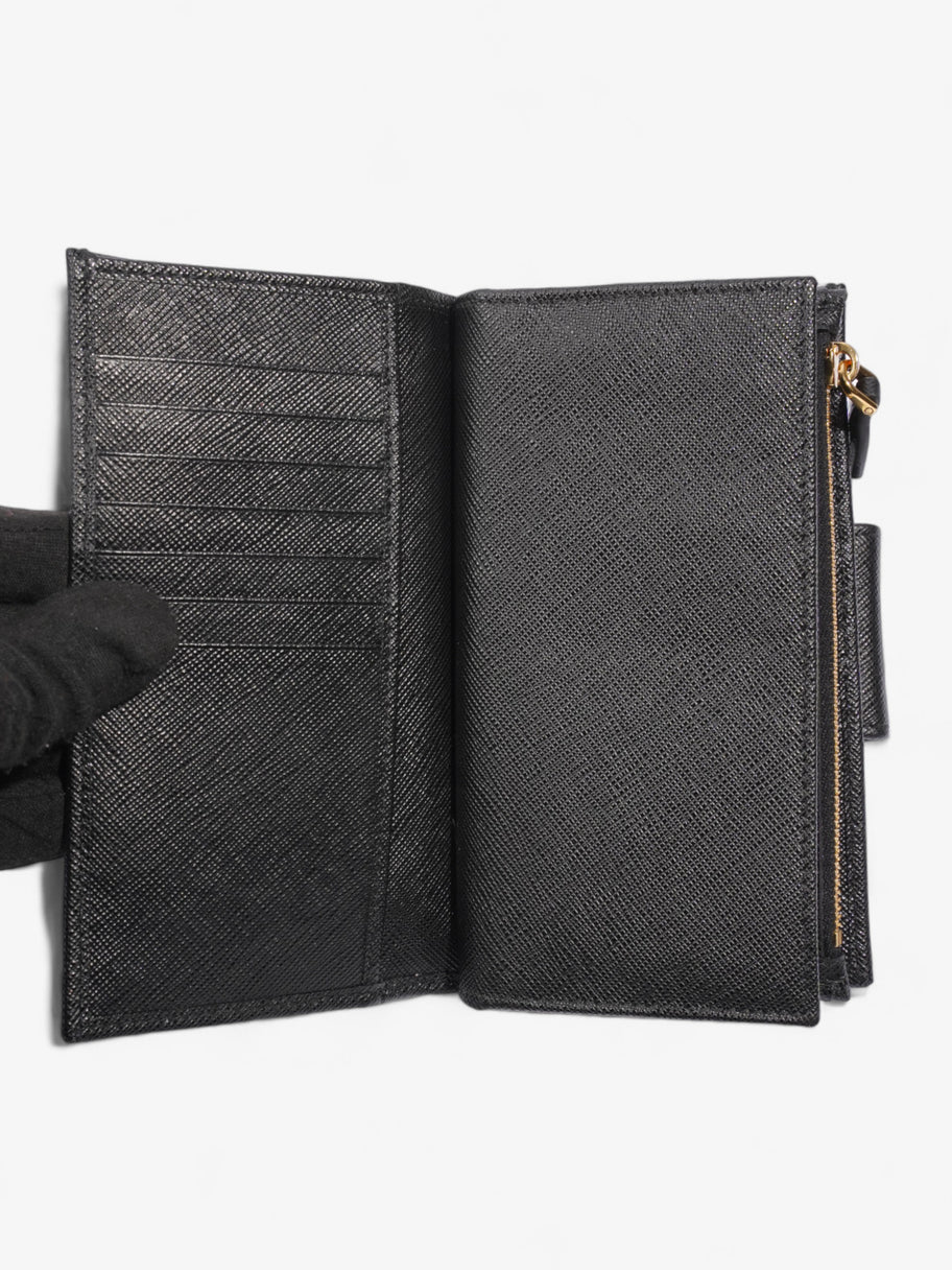 Prada Fold Up Wallet Black Saffiano Leather Image 7