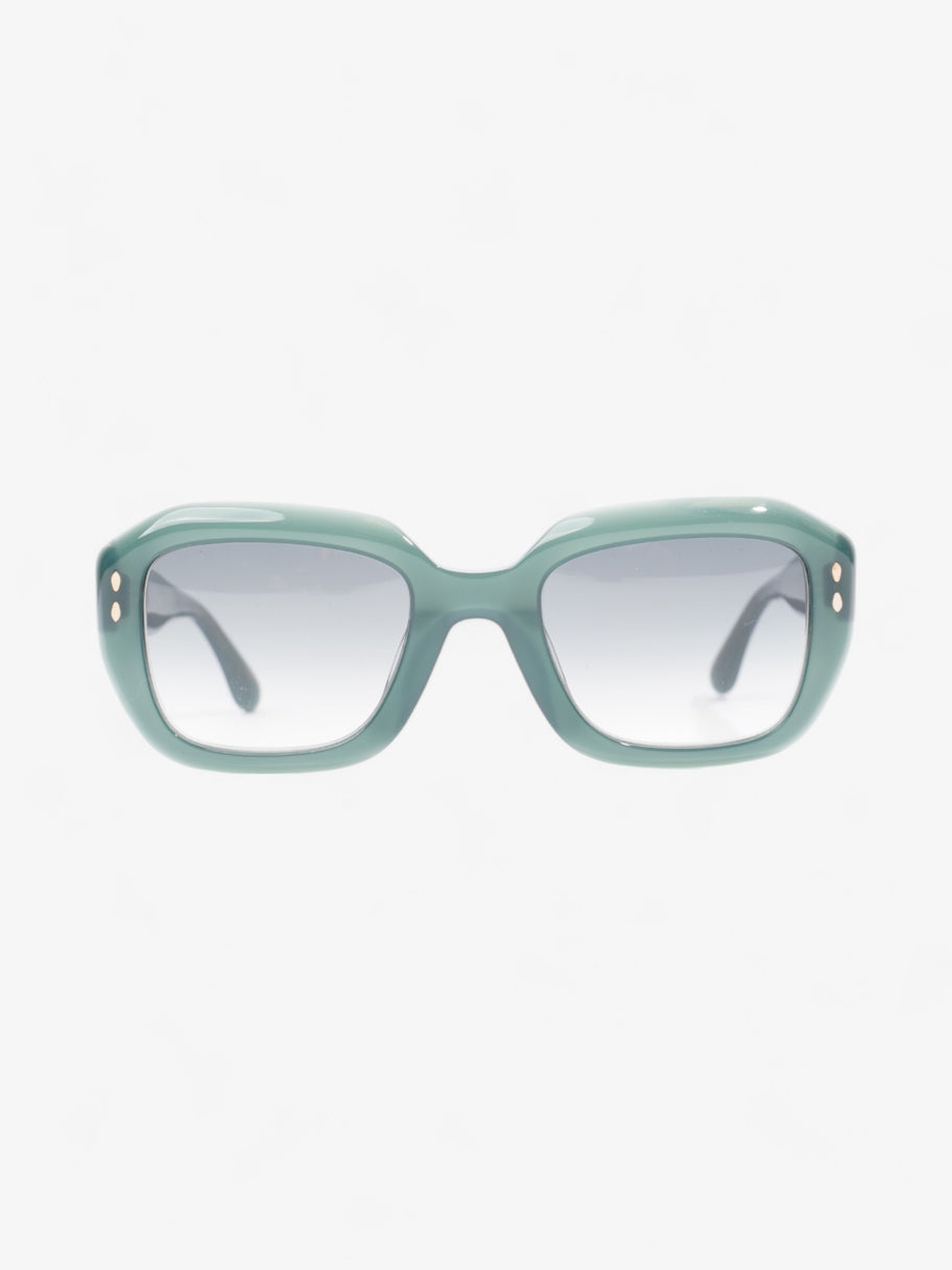 Isabel Marant Etoile Rectangular Framed Sunglasses Green Acetate 145mm Image 1