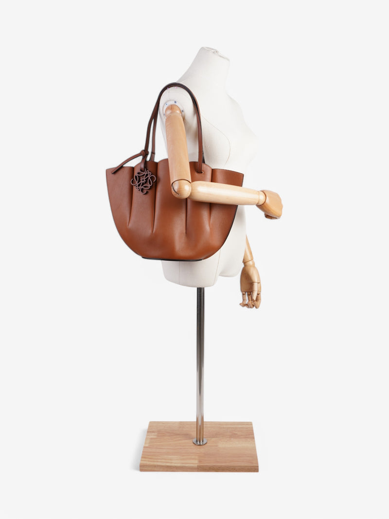  Loewe Shell Bag Brown Leather