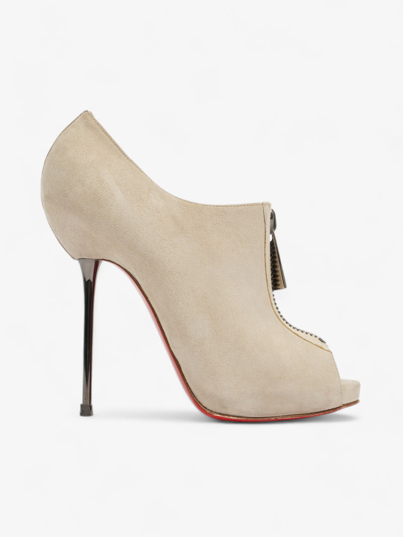  Christian Louboutin Zipito 120 Grey Suede EU 39 UK 6