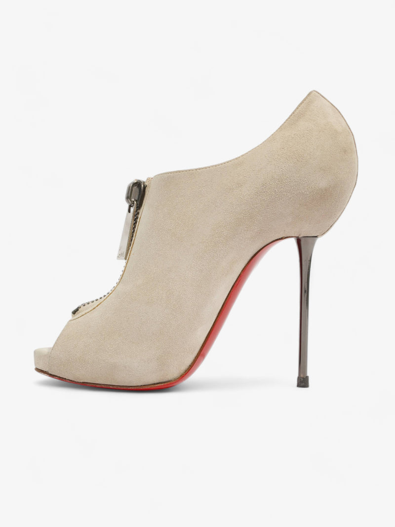  Christian Louboutin Zipito 120 Grey Suede EU 39 UK 6