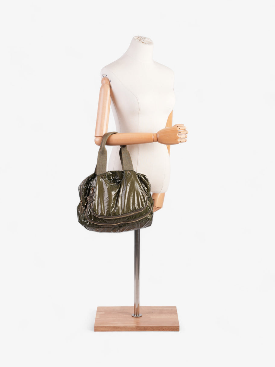 Stella McCartney Nirvana Bowling Bag Khaki Nylon Image 2