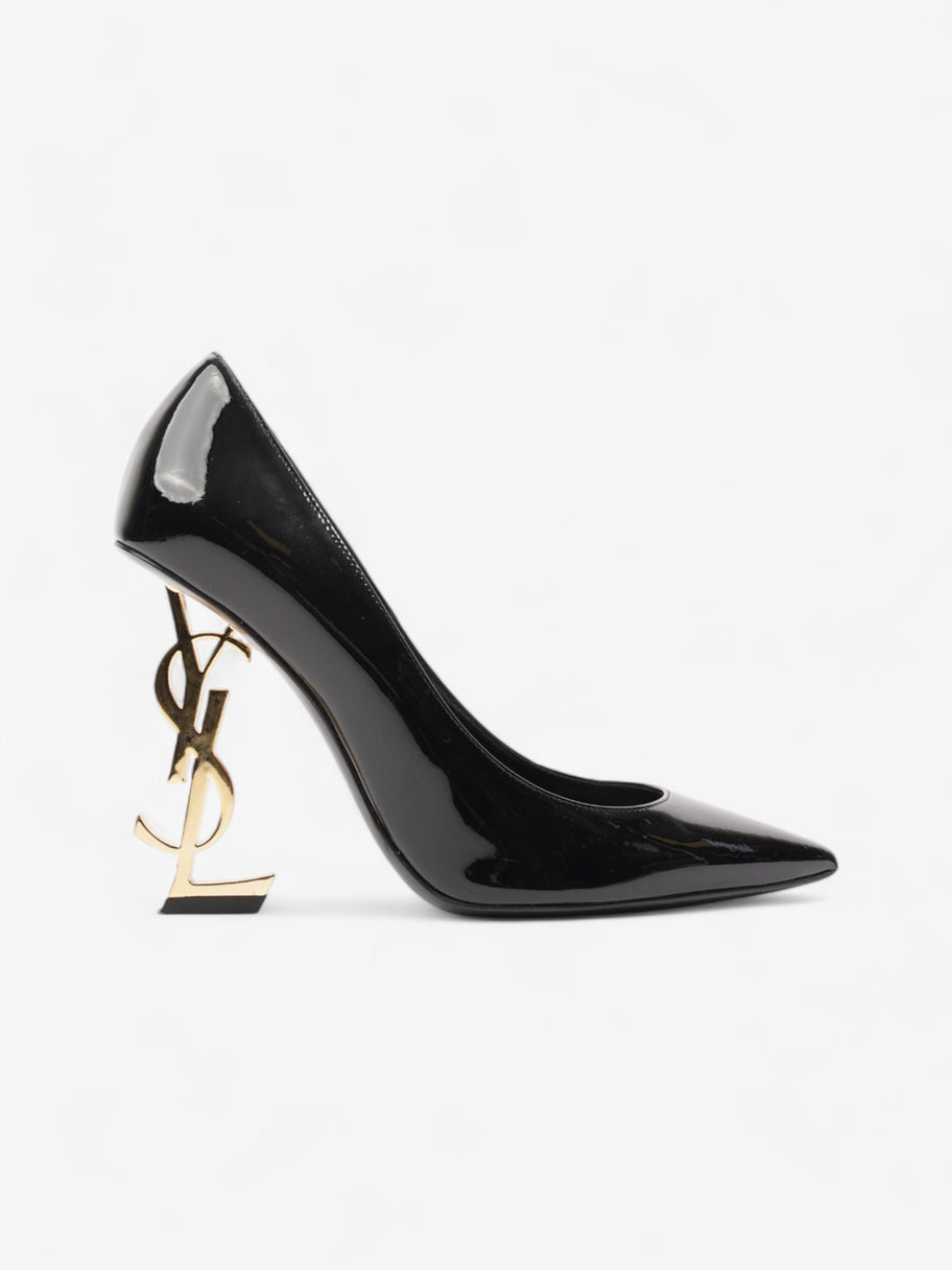 Saint Laurent Opyum 110mm Black / Gold Patent Leather EU 38 UK 5 Image 1