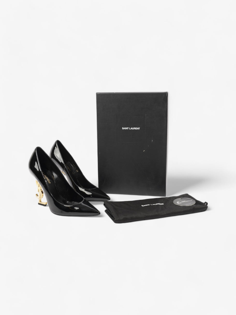 Saint Laurent Opyum 110mm Black / Gold Patent Leather EU 38 UK 5 Image 10