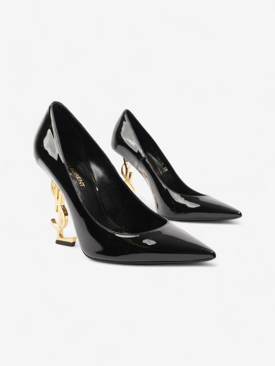 Saint Laurent Opyum 110mm Black / Gold Patent Leather EU 38 UK 5 Image 2