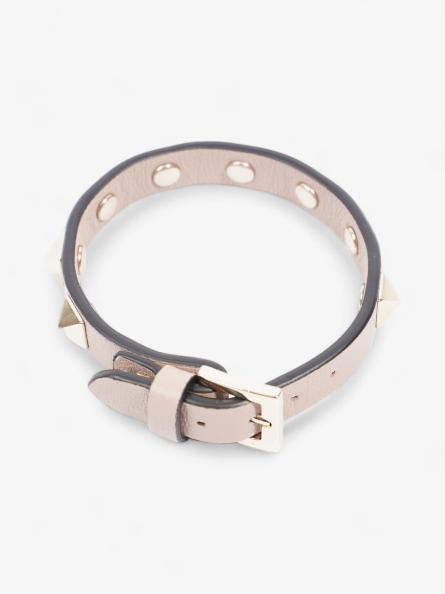 Rockstud Bracelet Dusty Pink Leather Image 2