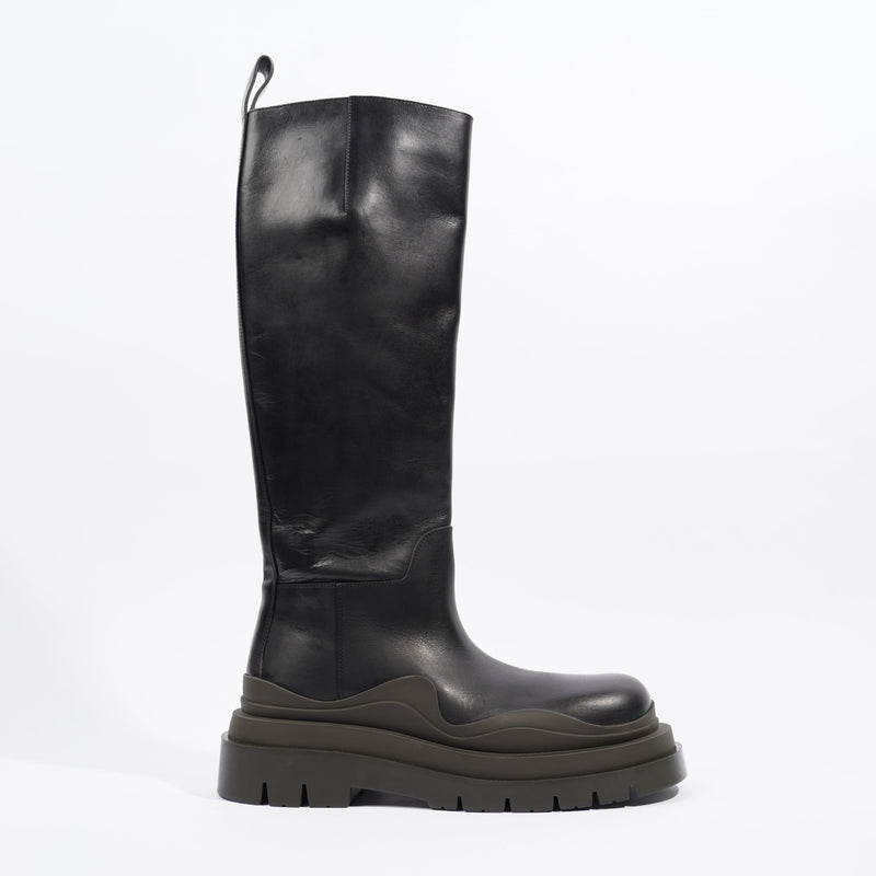  Bottega Veneta Chelsea Tire Boot Black Leather EU 39 / UK 6