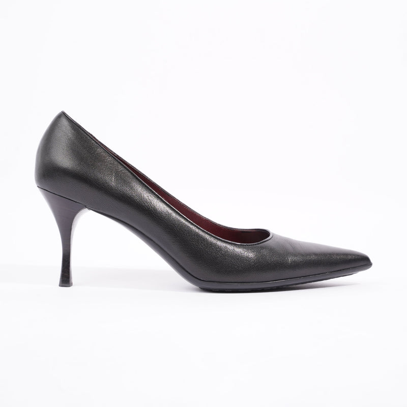  Gucci Womens Leather Pumps Black EU 40.5 / UK 7.5