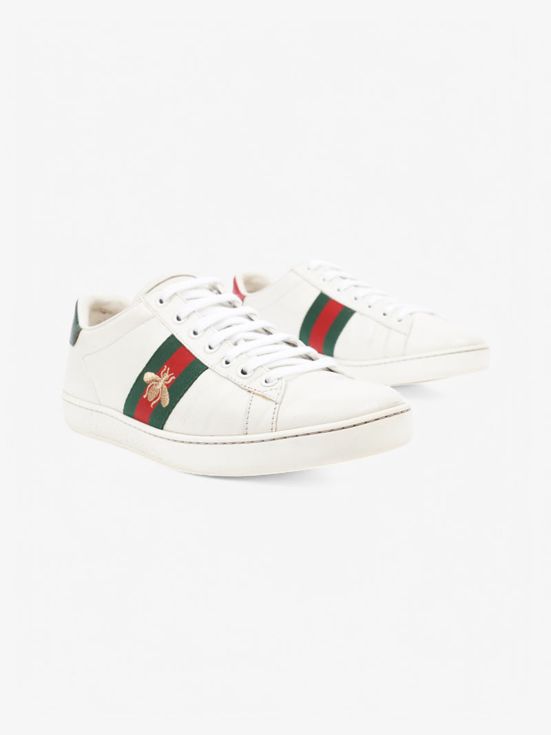  Gucci Ace Embroidered Bee Sneakers  White  / Green / Red Leather EU 38.5 UK 5.5